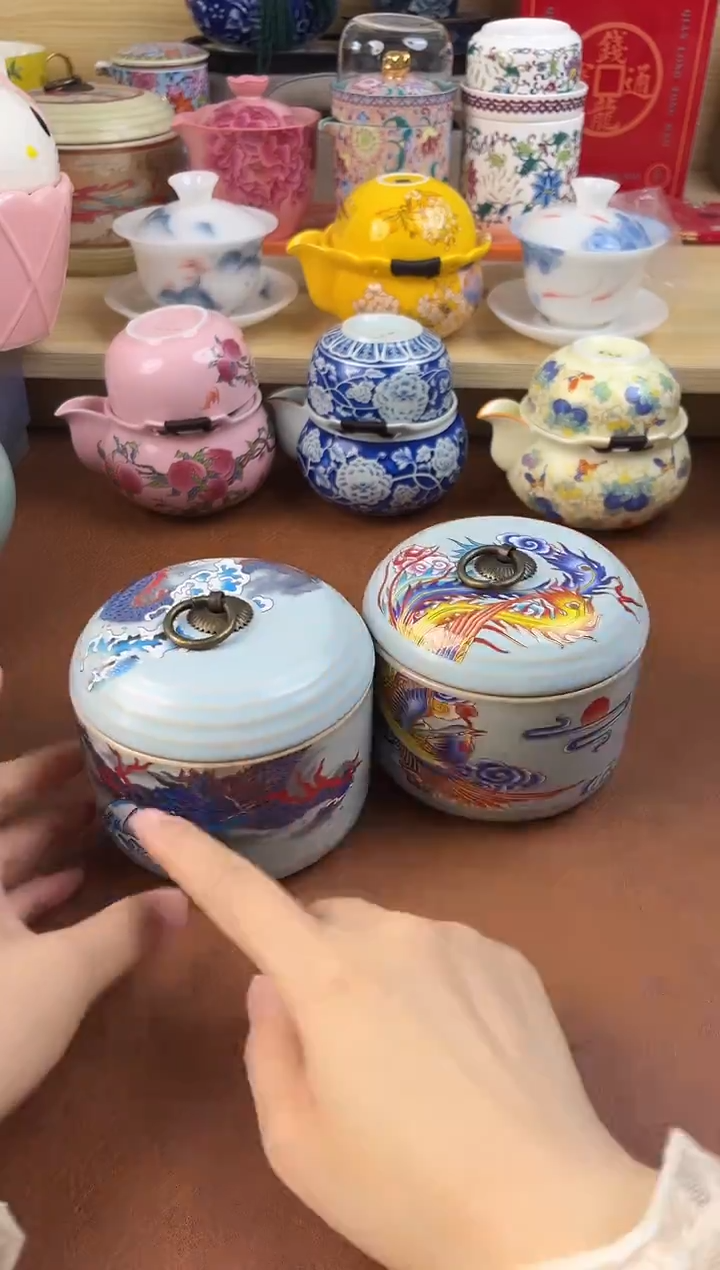 陶陶瓷茶具摆件旅行套组