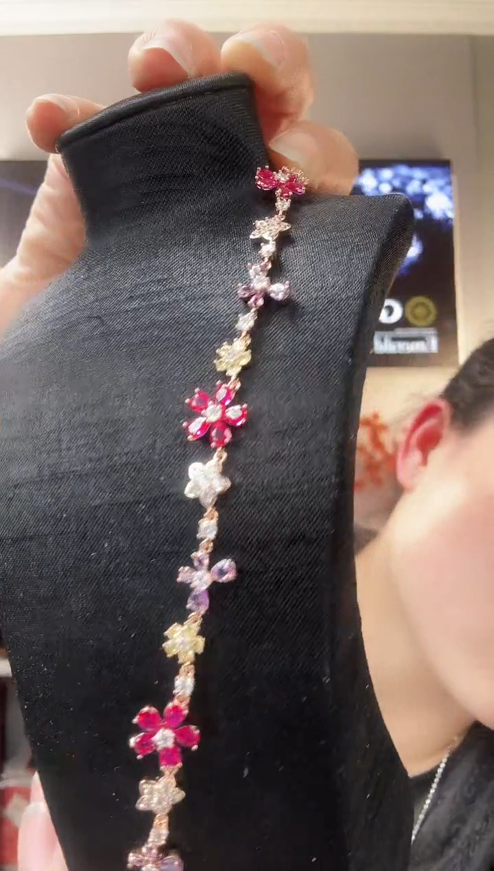 主播定制链接花朵手链