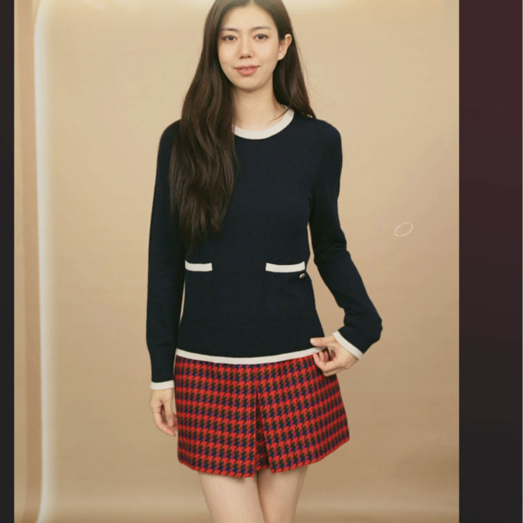 95新 Chanel/香奈儿 蓝色毛衣34码/250827LYHVP15