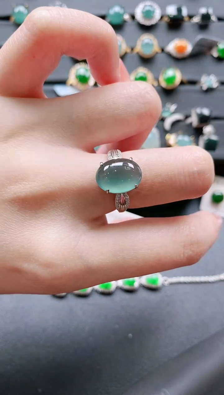 【闪购商品】翡翠戒指银S925镶嵌11111111