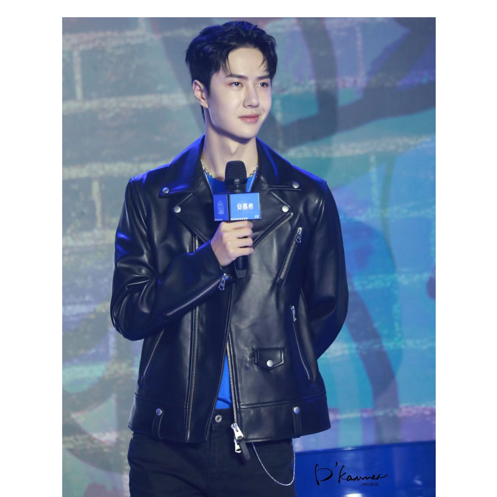 王一博明星同款绵羊皮皮衣休闲翻领春秋修身简约时尚真皮机车款