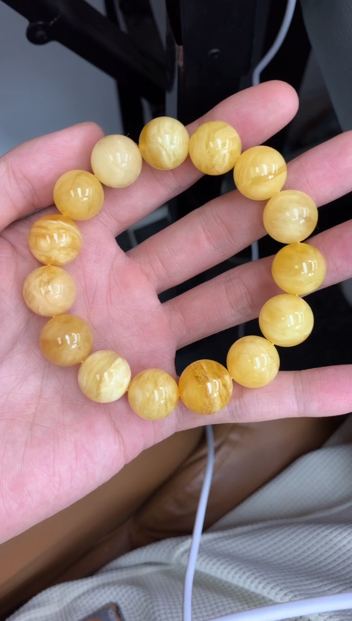 未镶嵌蜜蜡裸石手串