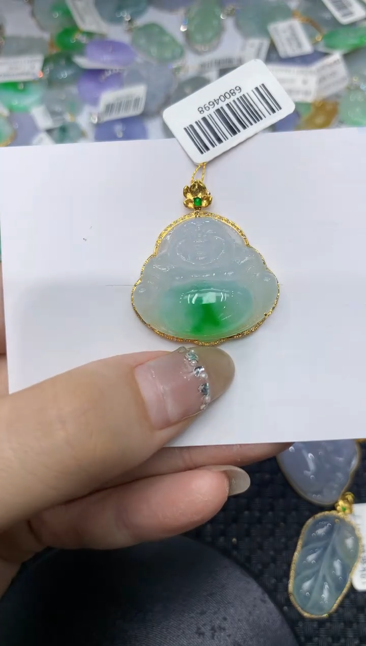 【闪购商品】翡翠颈饰18K金镶嵌2222222222