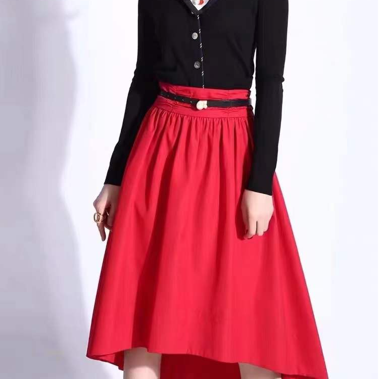 不支持退换/高腰长裙轻职风纯色5200206