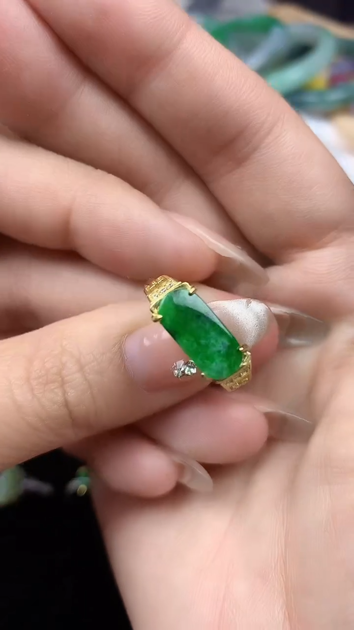 【闪购商品】翡翠戒指银S925镶嵌戒指