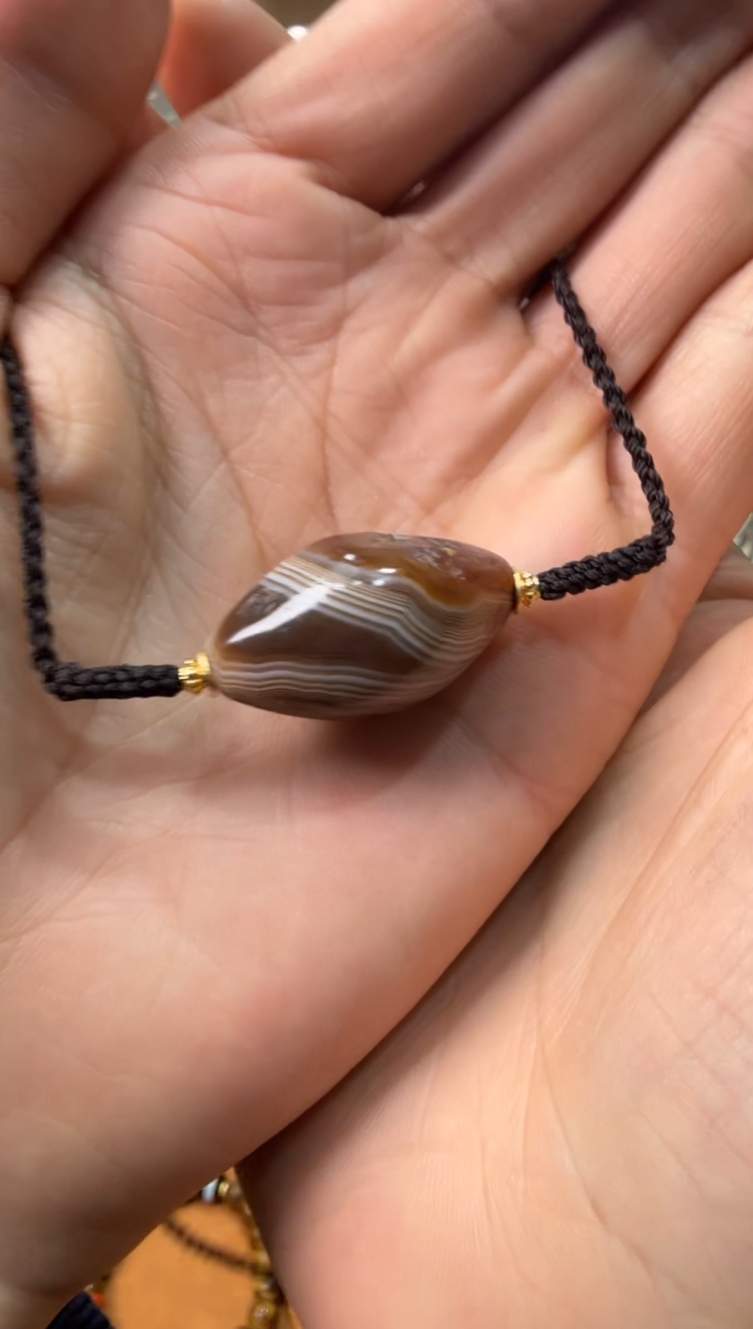 未镶嵌手链玛瑙/玉髓缠丝橄榄珠