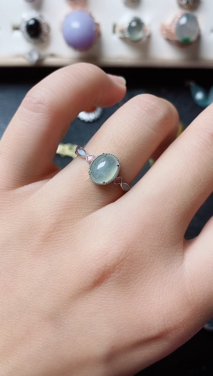 【闪购商品】翡翠戒指银S925镶嵌11111