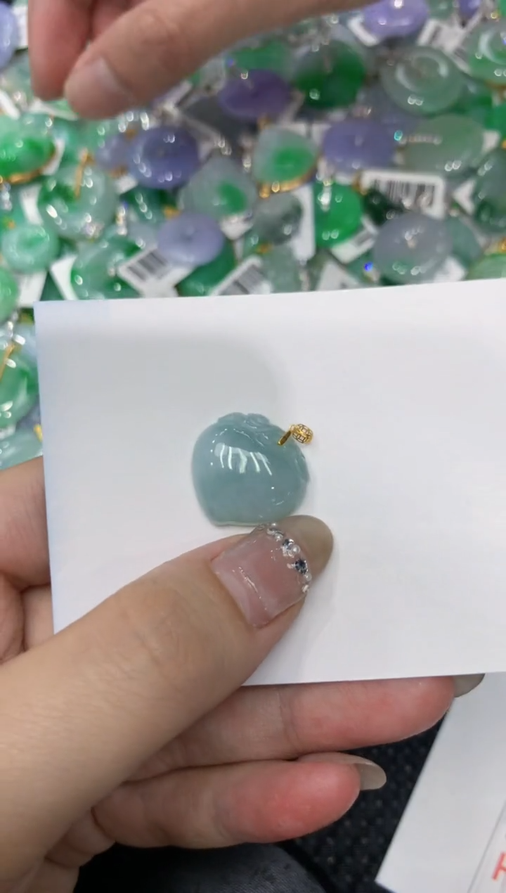 【闪购商品】翡翠颈饰18K金镶嵌222222222