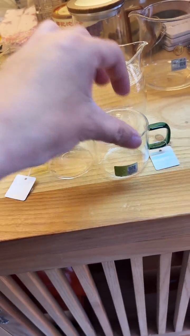 泰然月牙款/湖绿色+清禾杯湖绿/一对