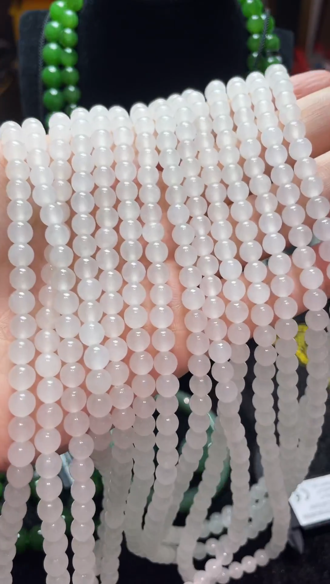 和田玉未镶嵌项链和田玉白玉项链6mm多样性其一发货