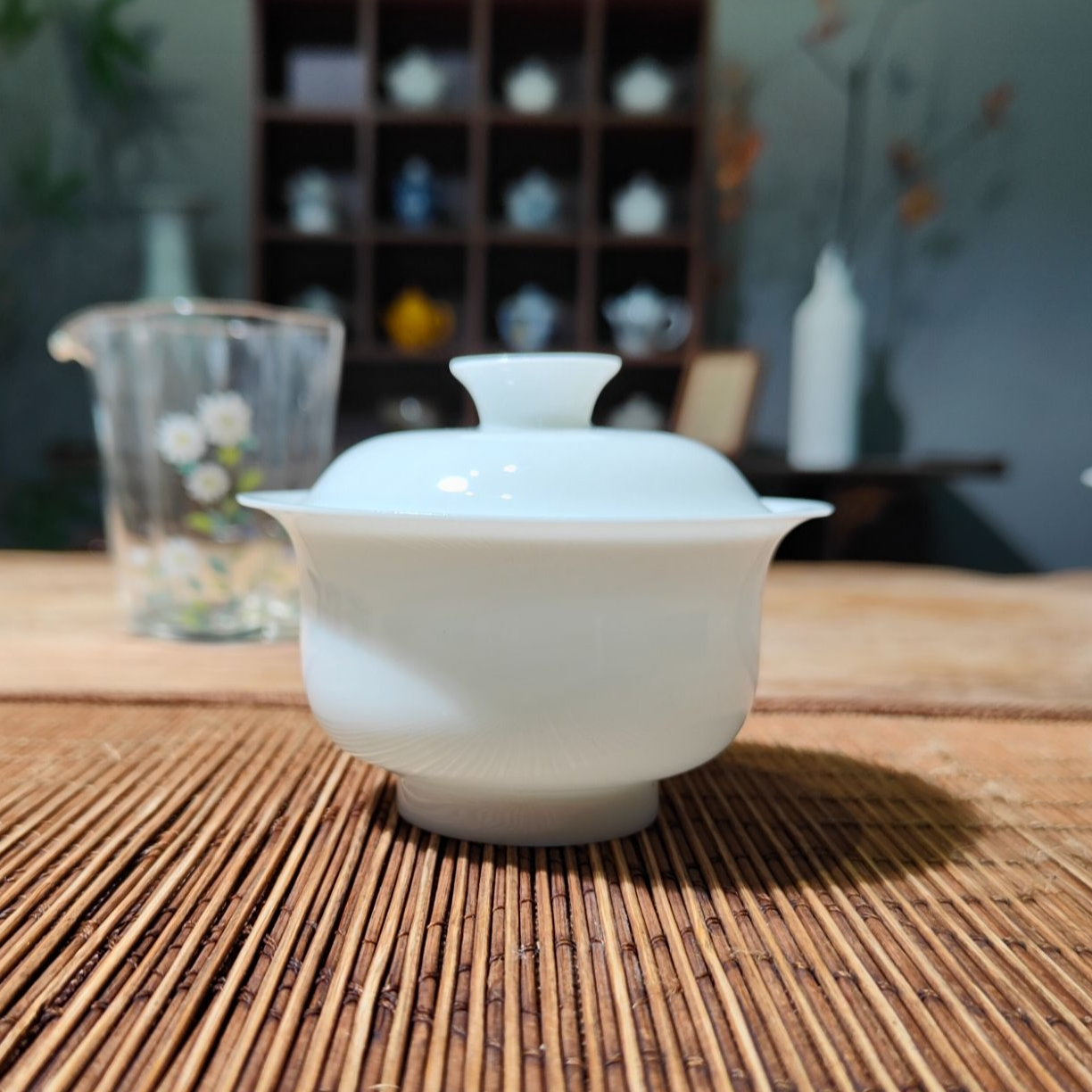 7501布袋超薄器型纯白盖碗