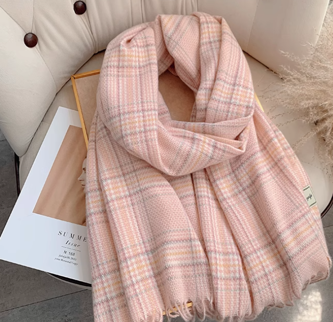 大尺寸粉色围巾灰色围巾随机发