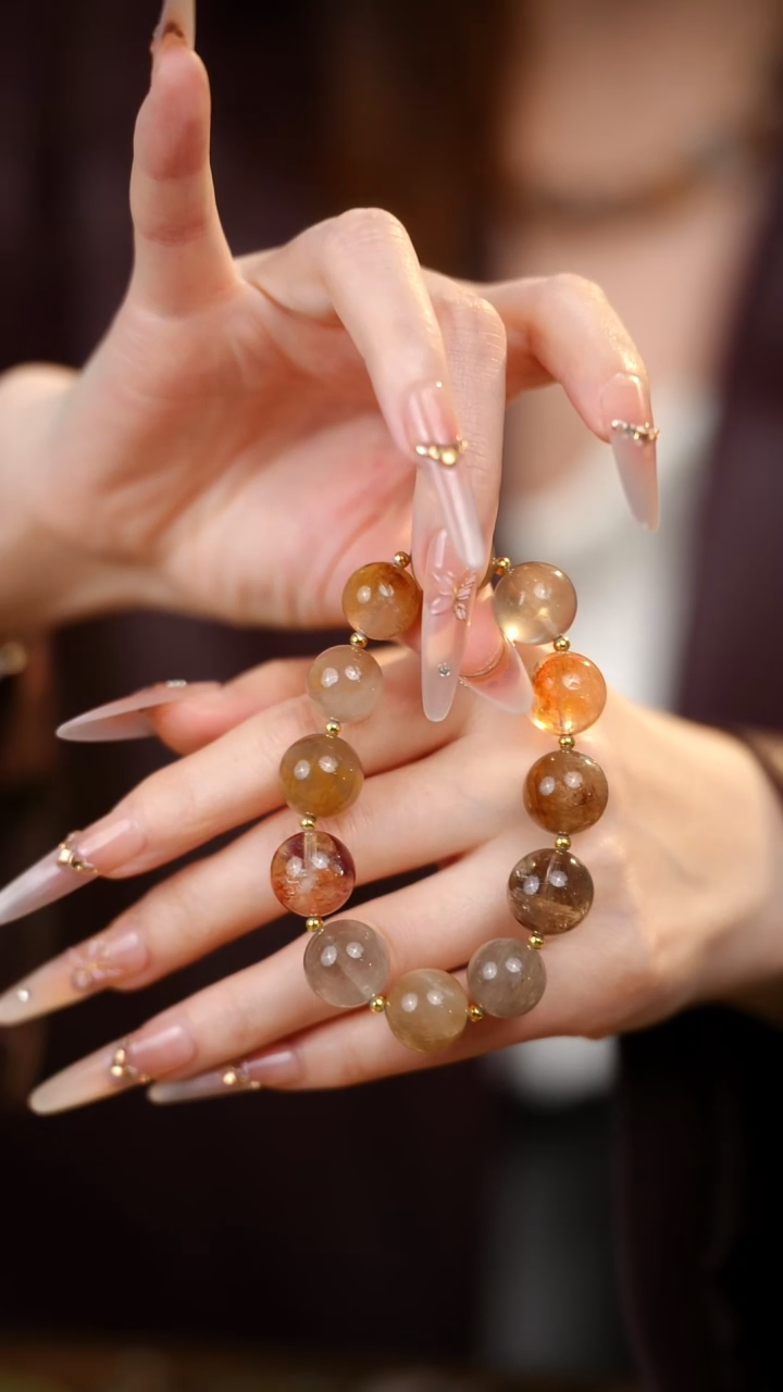 合金手串水晶兔毛