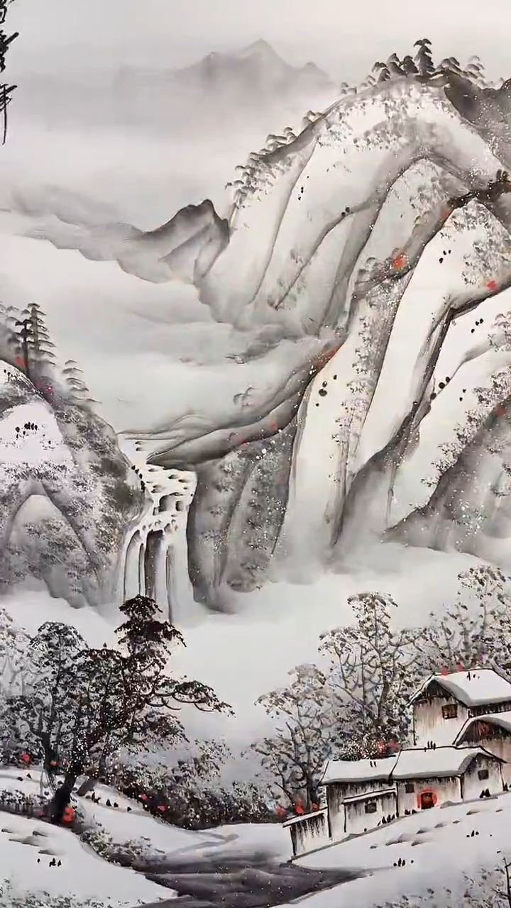 书法刘华亮山水四尺