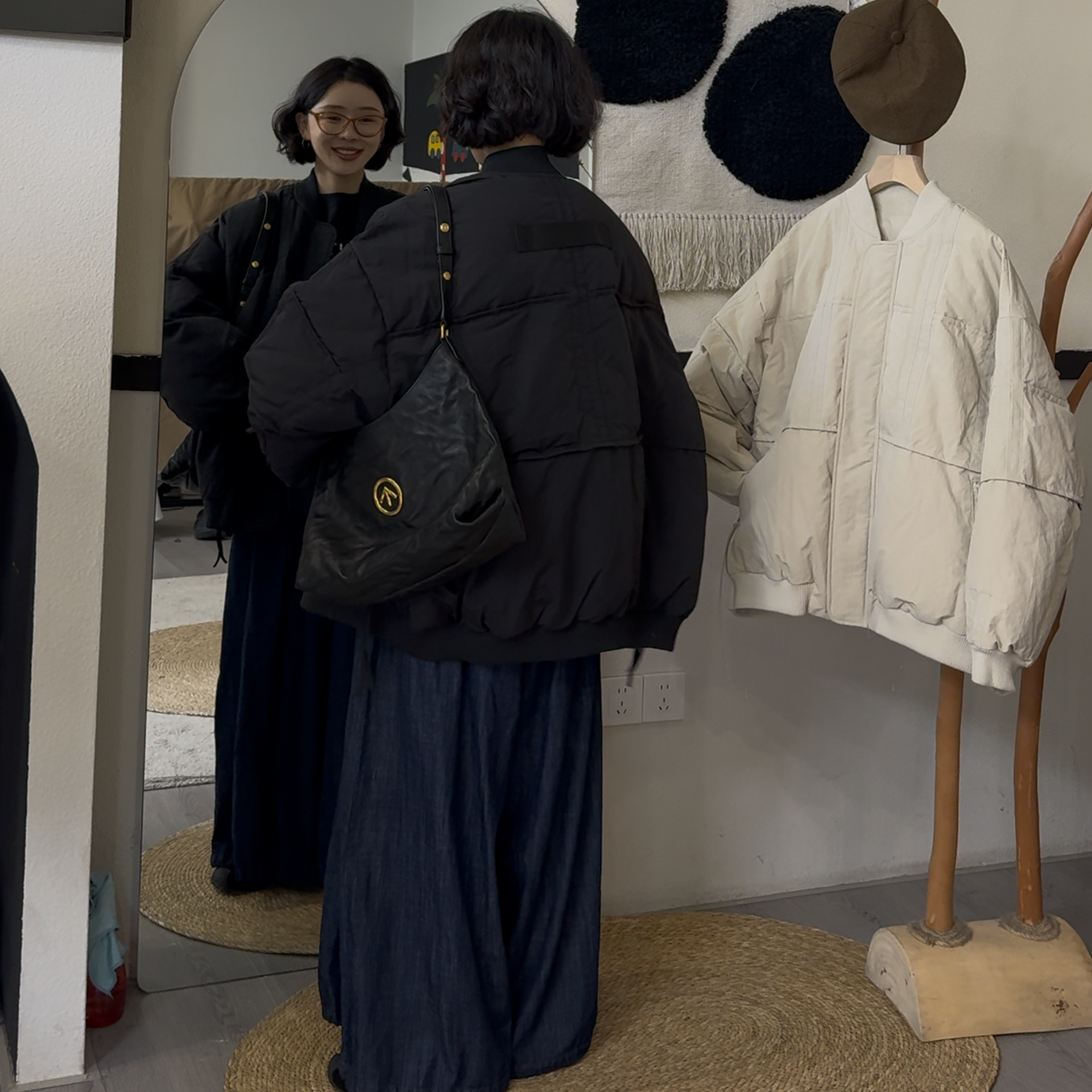 橘子罐头24新款情侣宽松加厚百搭休闲港风ins冬季潮流双色羽绒服