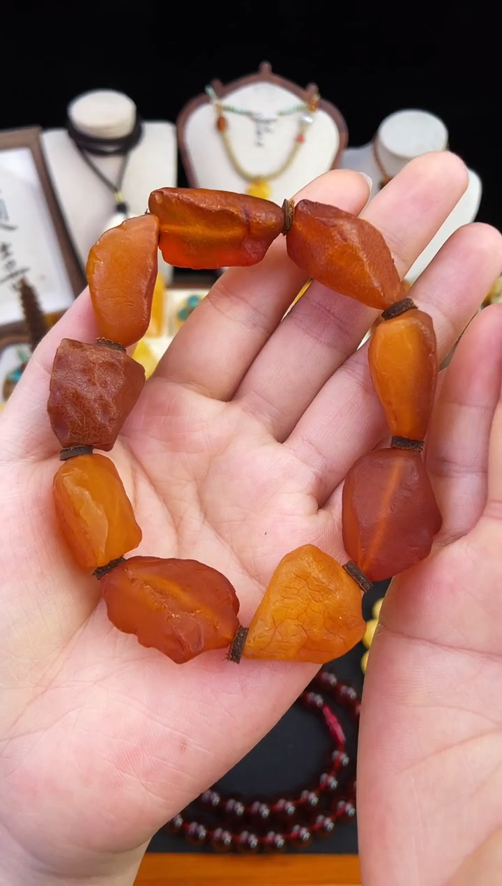 琥珀未镶嵌珠宝奇石柒月