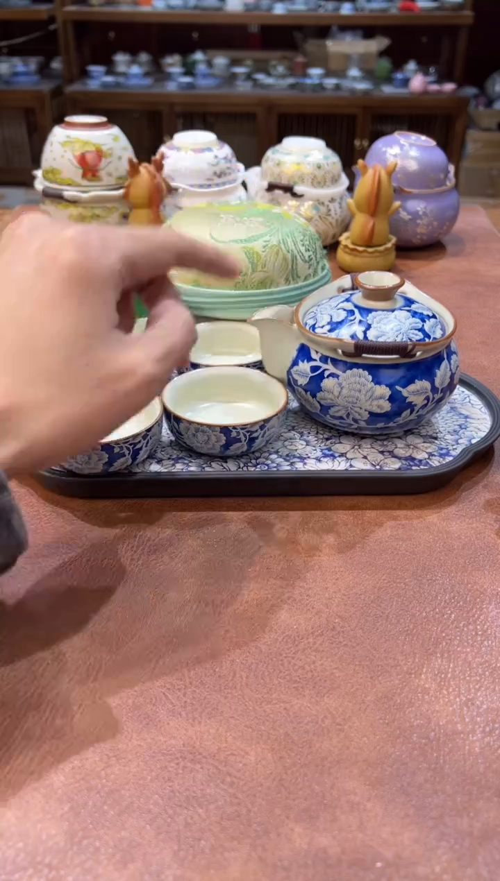真的很便宜会开片的旅行茶具