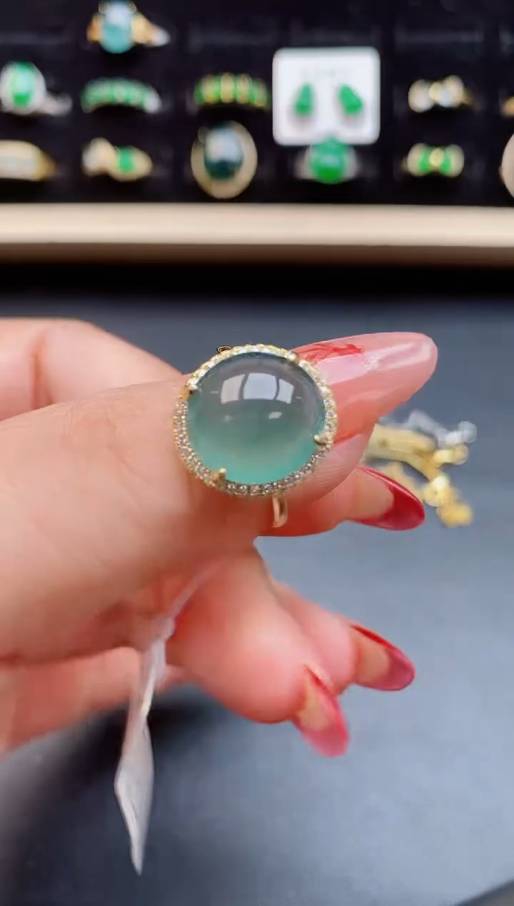 【闪购商品】翡翠戒指银S925镶嵌1212