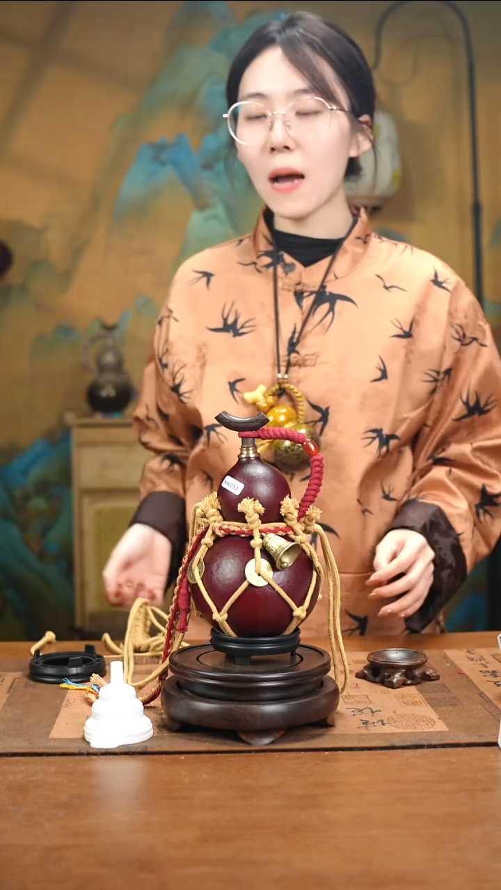 XK033网兜款大漆酒葫芦（现货现发）