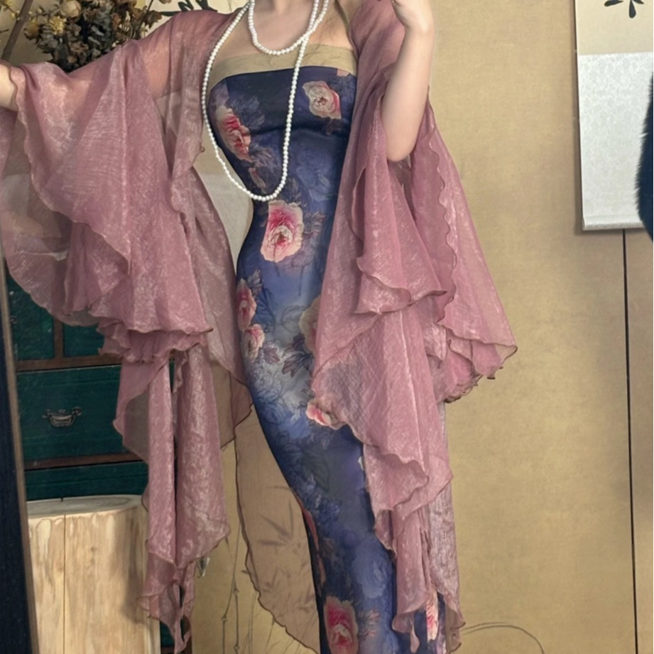 【大蝶扑1:1】潇夫人国风新中式蝶扑系列夏季飘逸仙气纱纱防晒外套