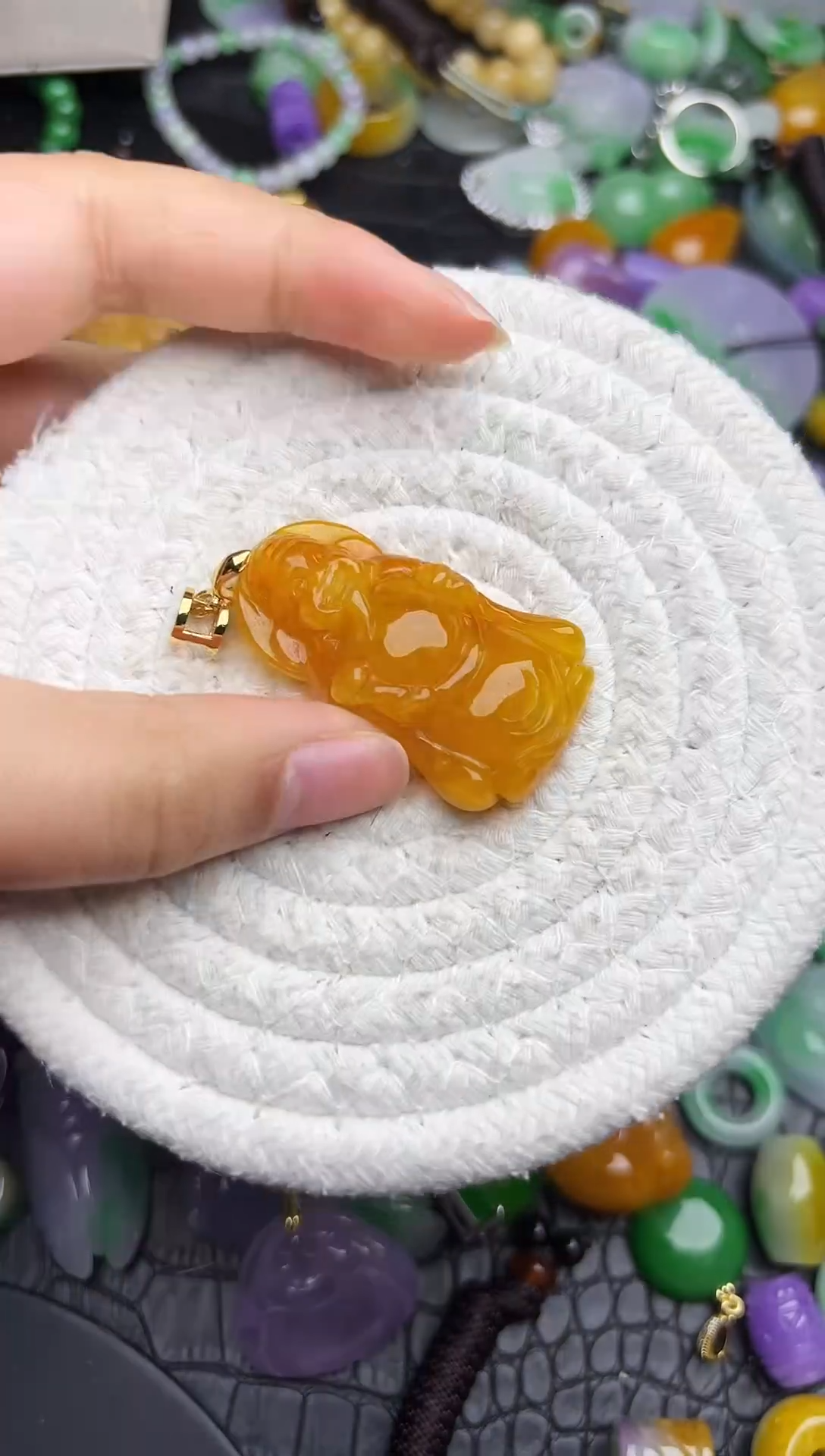 颈饰未镶嵌翡翠缅甸翡翠吊坠