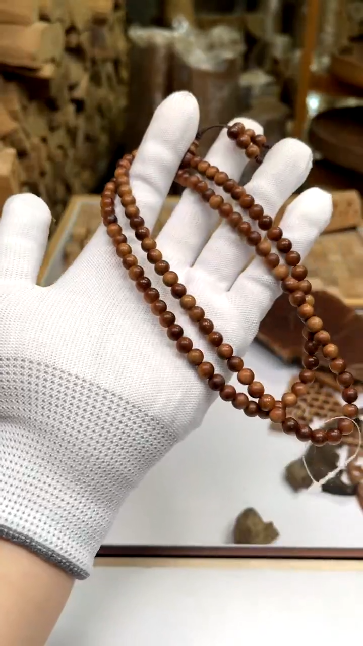 【闪购商品】檀香木其他0.6/108颗黑肉虎皮纹沉水