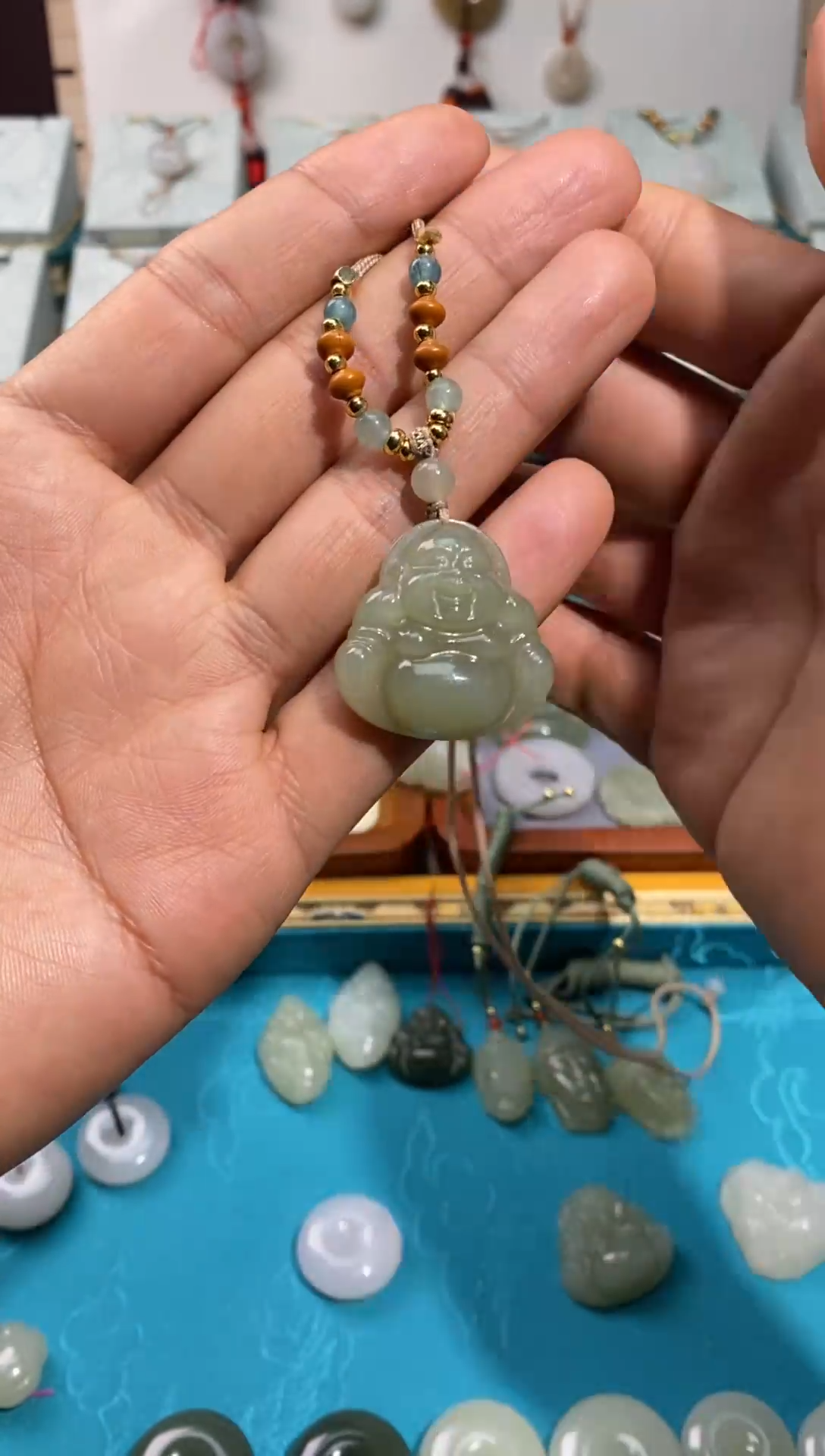 【闪购商品】和田玉颈饰未镶嵌30佛公厚度10左右