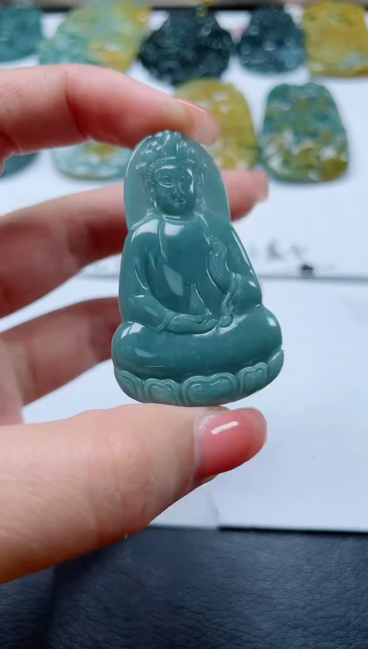 翡翠未镶嵌颈饰多样性发货一件发货-观音