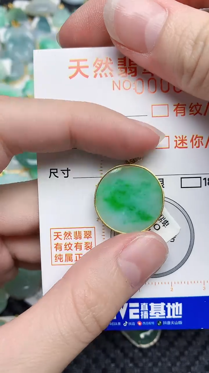 【闪购商品】翡翠颈饰18K金镶嵌5345345345