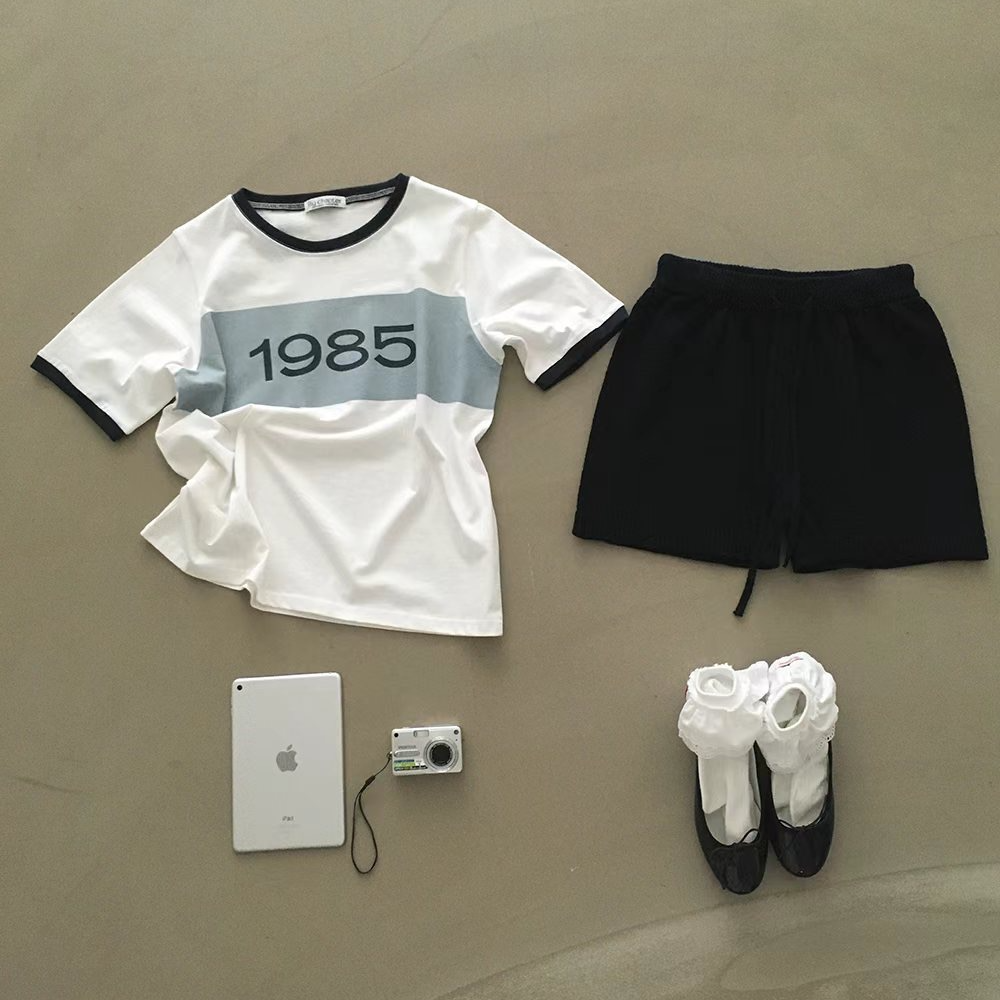 韩国BY新品1982短袖三色NO退NO换