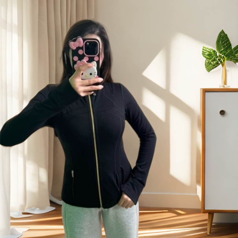 立领修身瑜伽服长款薄款一毛毛一样样