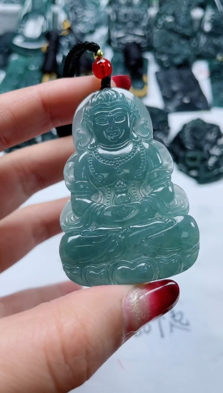 【闪购商品】翡翠颈饰未镶嵌多样性发货一件发货-度母观音