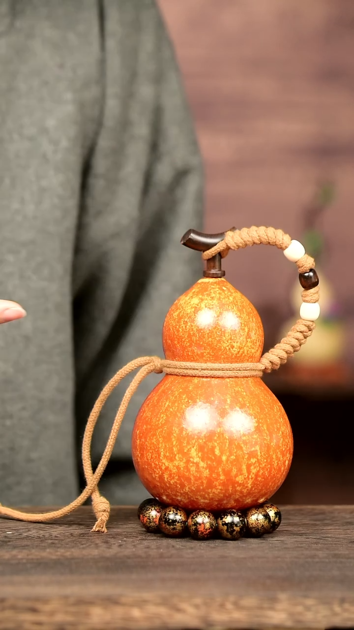 396号中药煮色  500ml左右 大漆葫芦水壶/酒壶 一物一拍