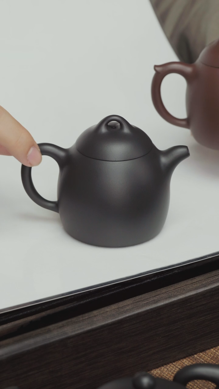 【闪购商品】紫砂茶壶紫泥-秦权-150-还原烧