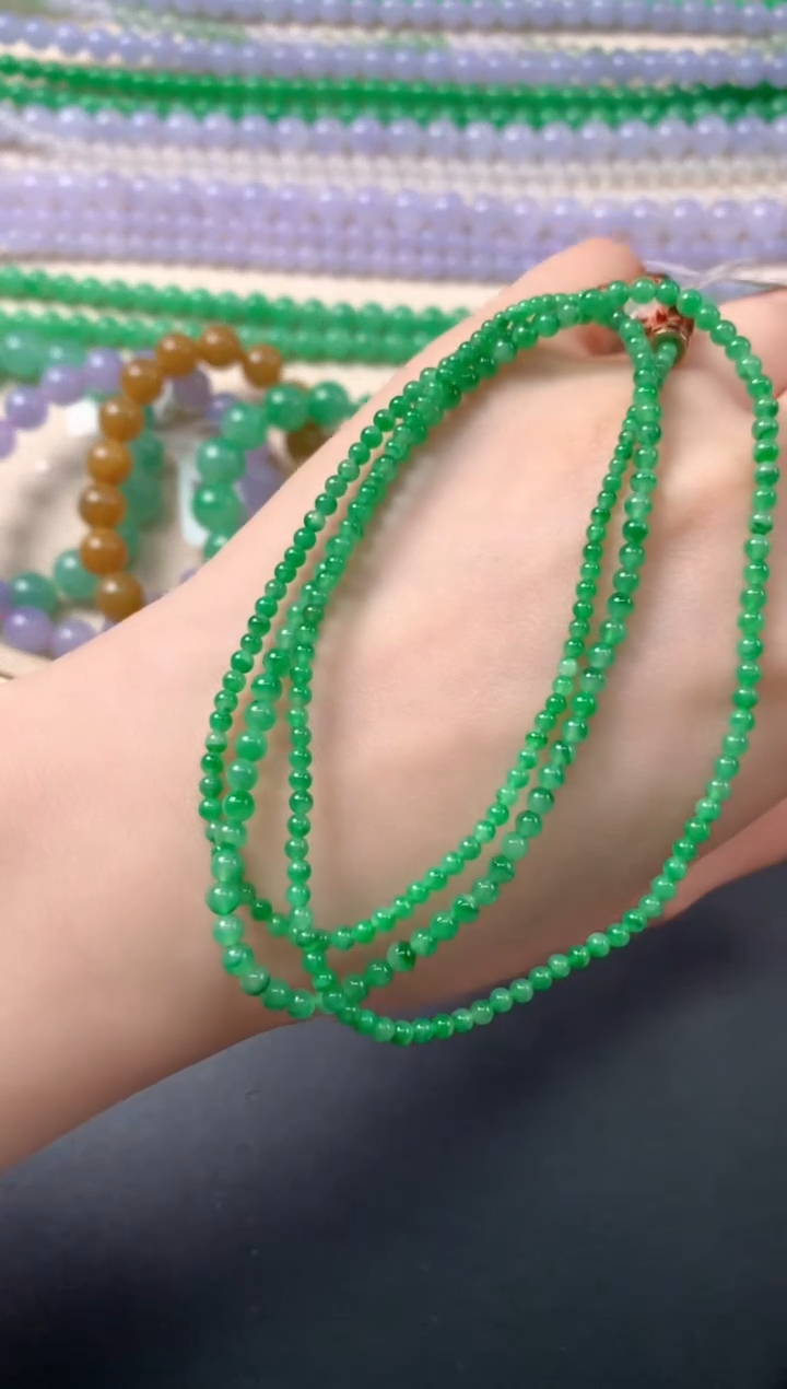翡翠未镶嵌项链C295|7980