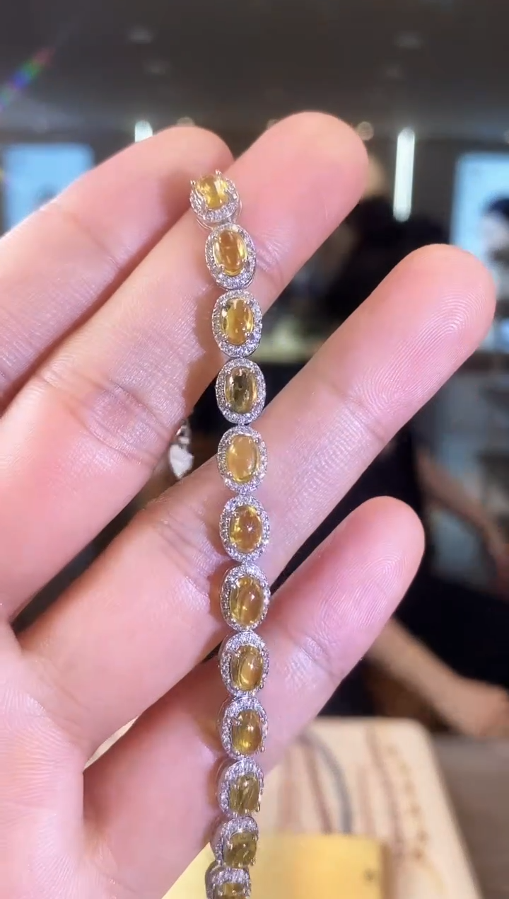 【闪购商品】蓝宝石手链银S925镶嵌05