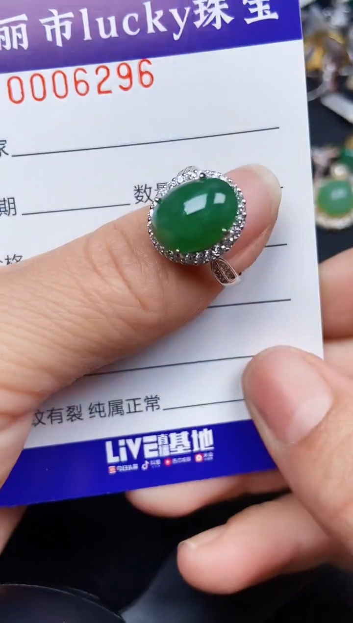 翡翠银S925镶嵌颈饰6296