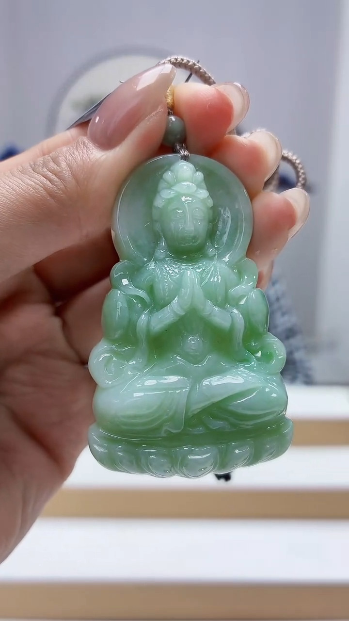 未镶嵌定制翡翠5160MM-毛货挂件45