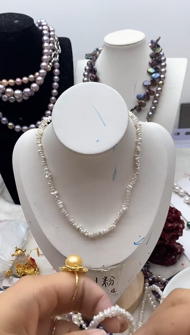 【闪购商品】淡水珍珠颈饰钛钢131