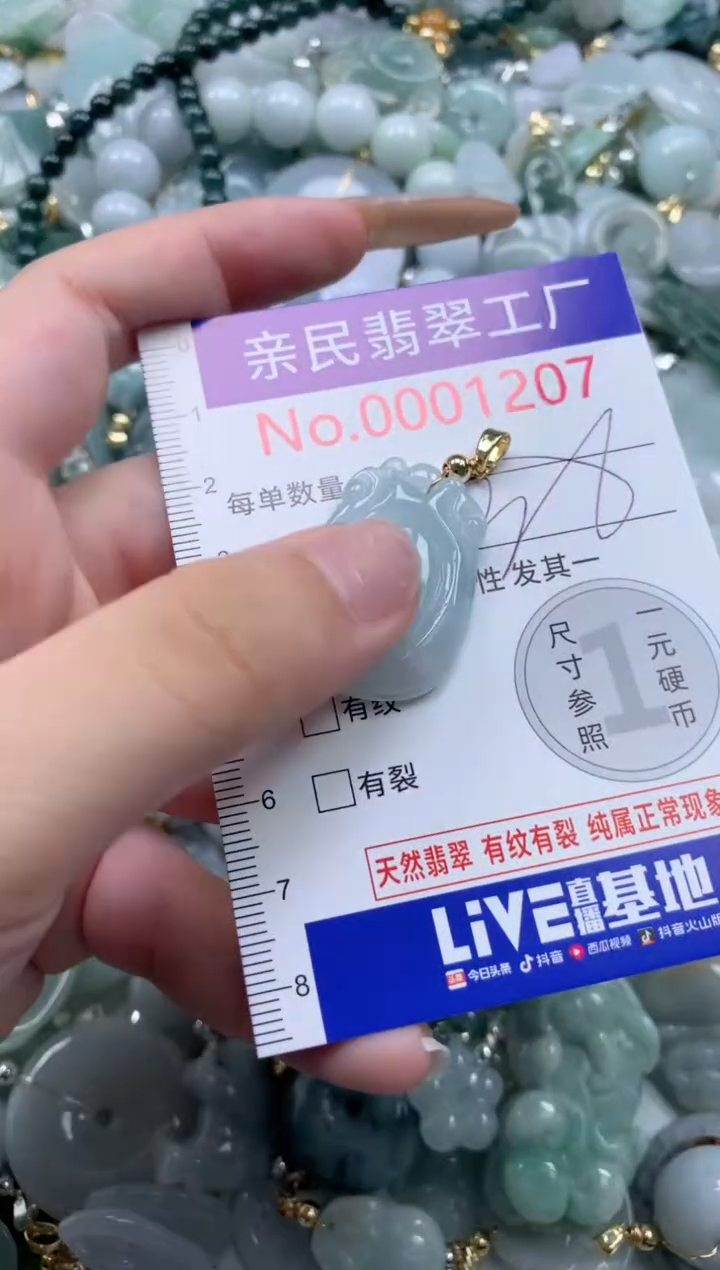 翡翠未镶嵌吊坠(不含链)1207