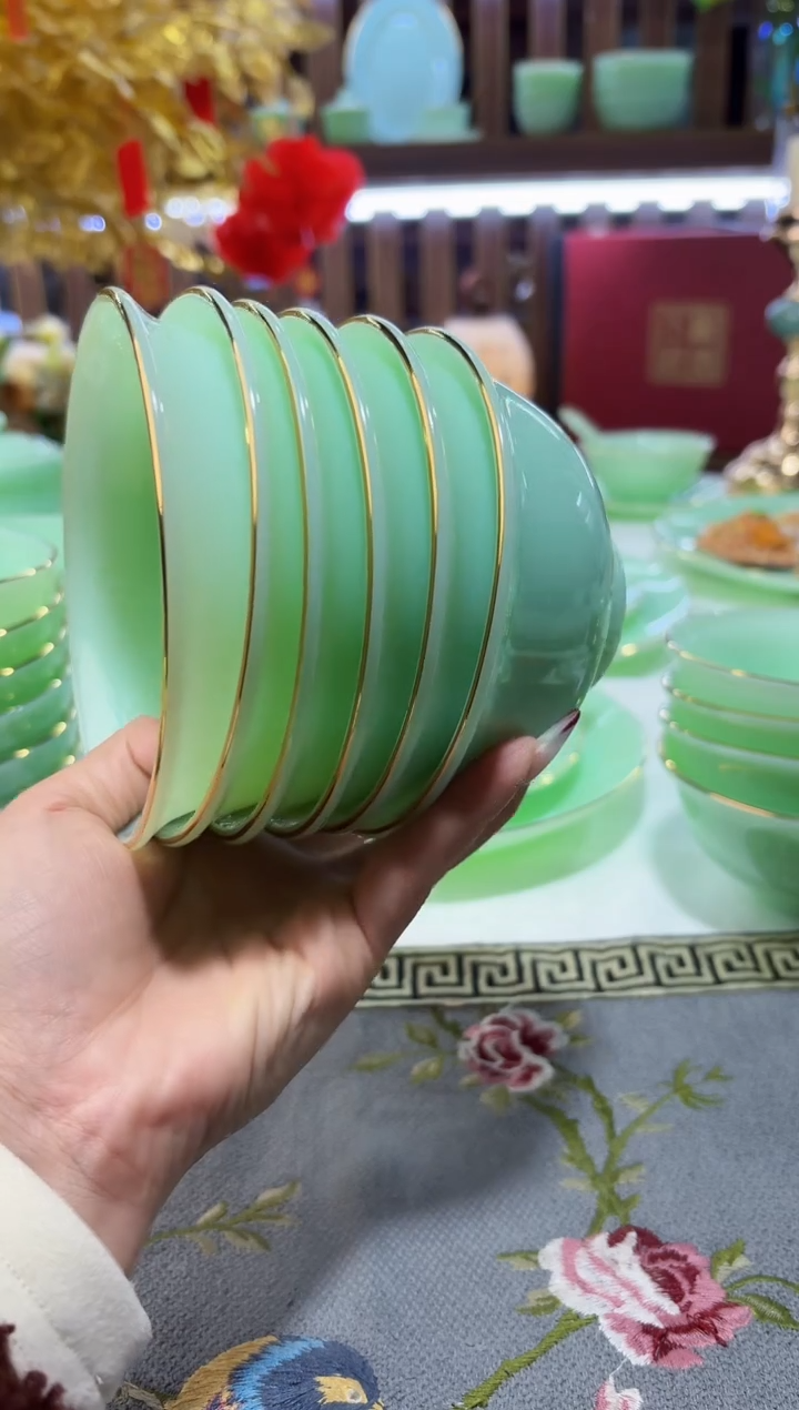 玉瓷4.5英寸饭碗6个