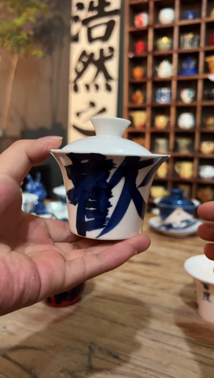 观云听雨原创手绘茶具