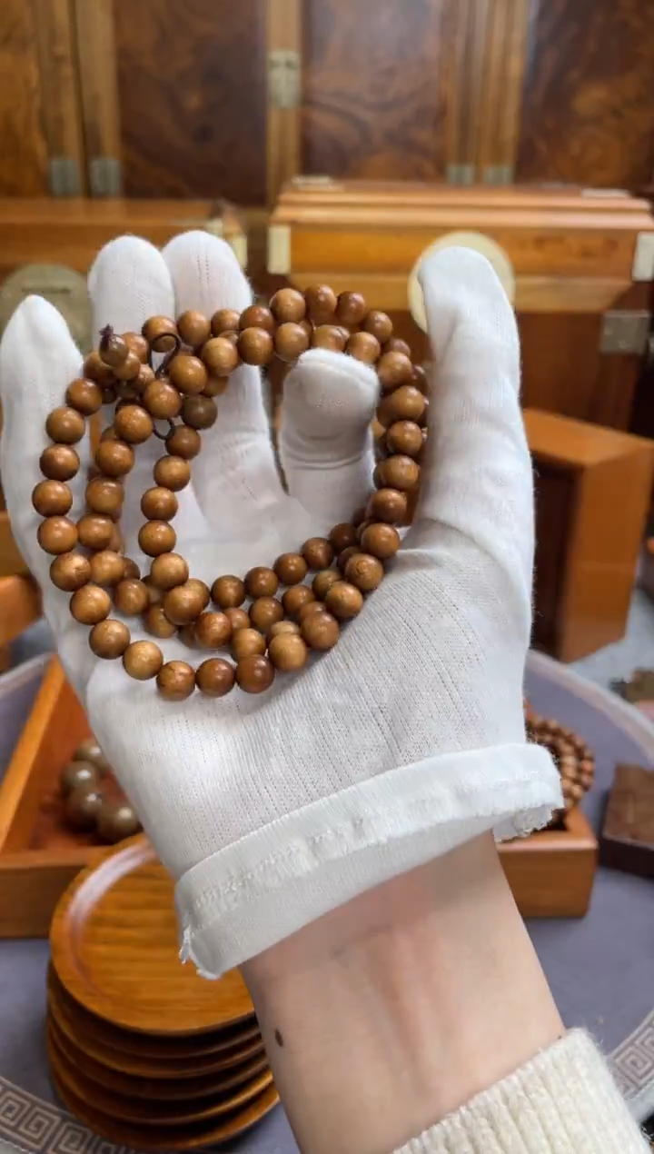 【闪购商品】金丝楠木艺金丝楠木文玩手串108颗