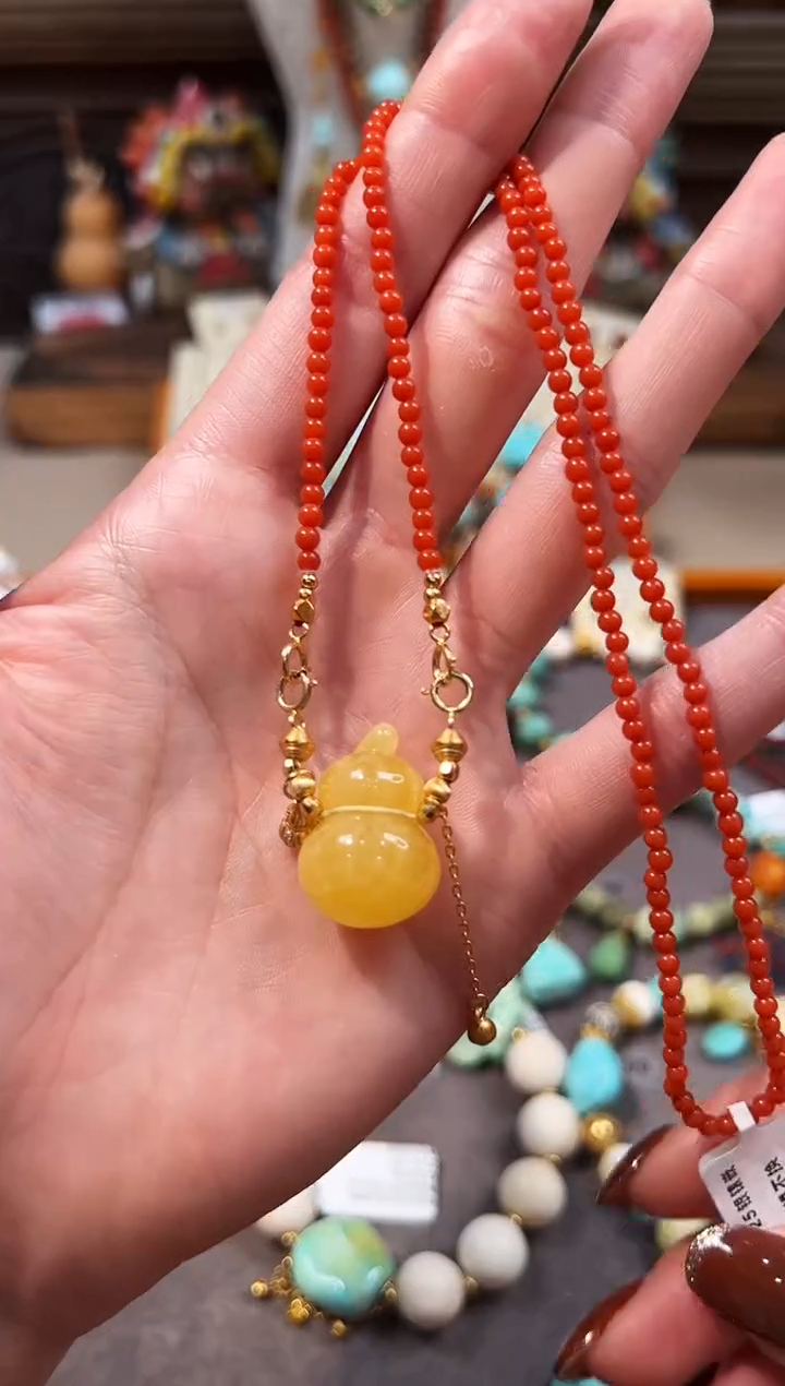 颈饰银S925镶嵌南红玛瑙南红项链