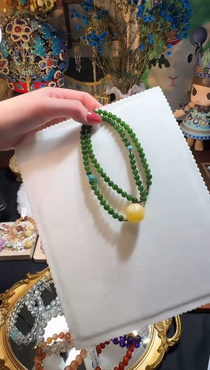 【闪购商品】和田玉（碧玉）手链未镶嵌碧玉手串