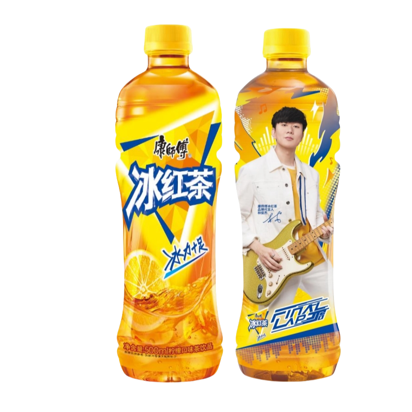 【林俊杰IP瓶身】康师傅冰红茶500ml*15瓶柠檬味整箱  JJ粉丝专属