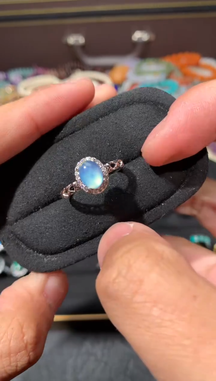 未镶嵌戒圈海蓝宝石F18【多样性发其一】