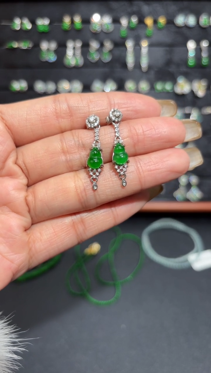 【闪购商品】翡翠颈饰银S925镶嵌葫芦/支持复检/一件