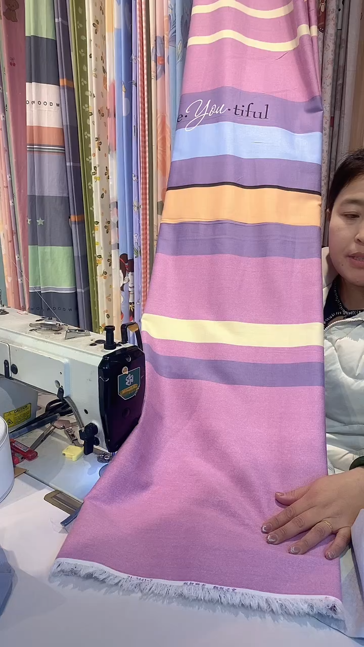 横条2.0X2.4X30床笠加一对枕套纯棉加厚