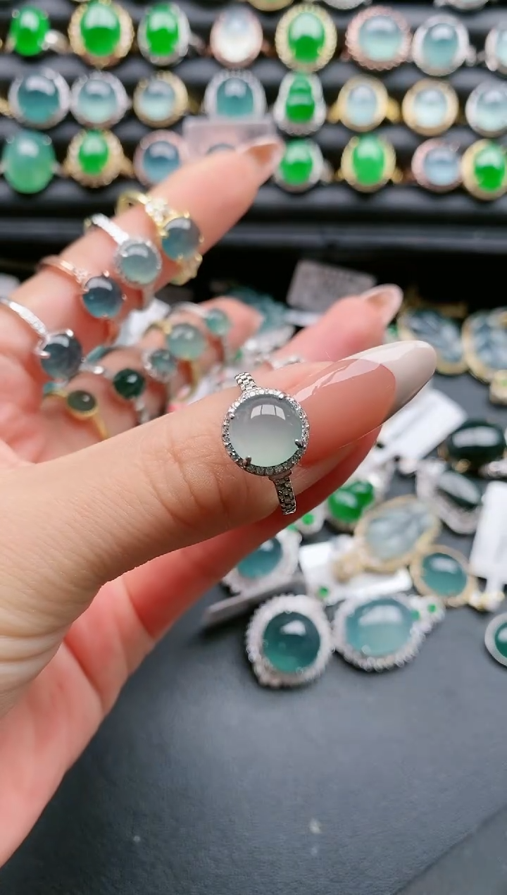 【闪购商品】翡翠戒指银S925镶嵌11111